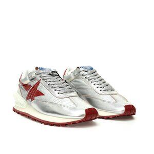 Golden Goose X Sunmi Silver Marathon Paneled Athletic Shoes